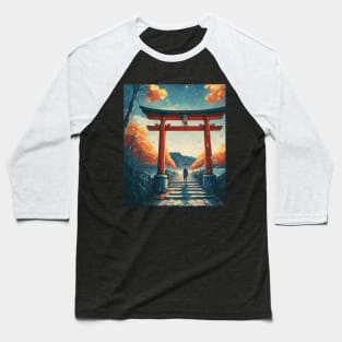 Torii Gate - Impressionism Baseball T-Shirt